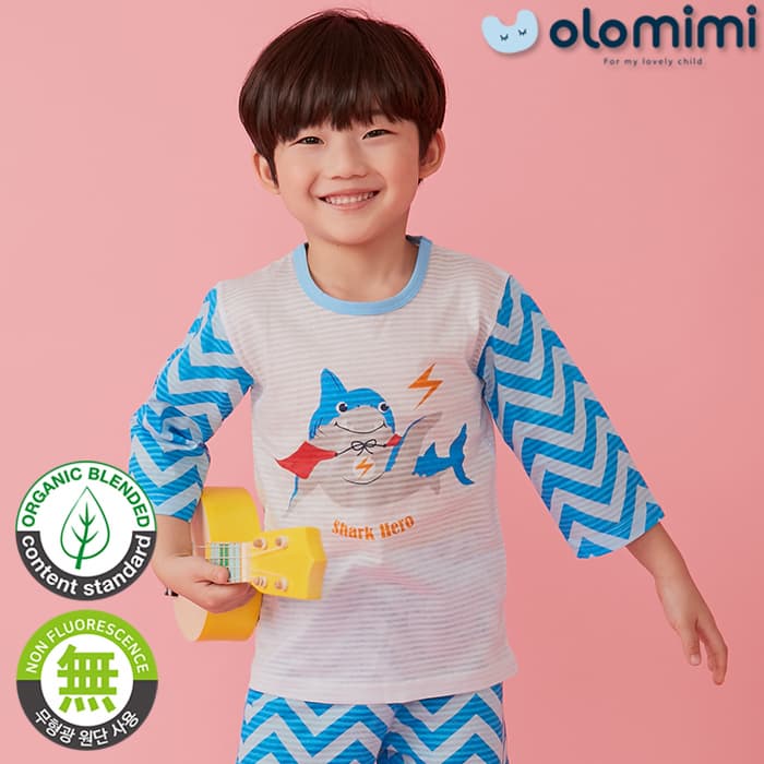 _OLOMIMI_ KOREA 21ss Pajamas_sleepwear_Shark Hero